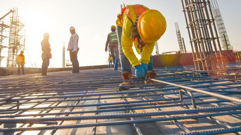 Image of a contractor working on a site